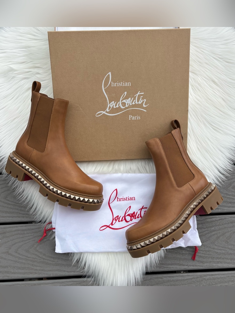 Christian Louboutin St Emilia Spiked Chelsea Boots